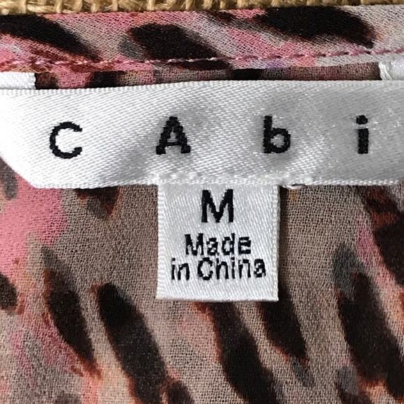 Cabi Size Medium Beguile Semi Sheer Animal Print Tunic-Button Front - Picture 8 of 8